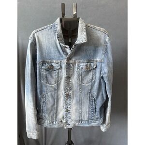 American Eagle Men's Extreme Flex 4 Denim Trucker Jacket Light Wash XL  Classic